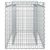 vidaXL Gabion Kohotettu Peti Hopea 50 x 100 x 60 cm Galvanoitu ter&auml;s