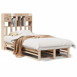 vidaXL S&auml;nky kirjahyllyll&auml; ilman patjaa 90x190 cm t&auml;ysi m&auml;nty