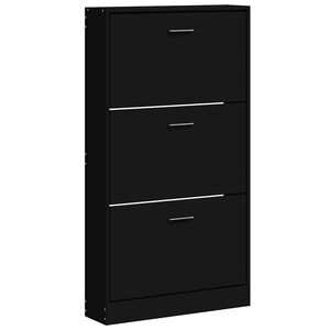 vidaXL Kenk&auml;kaappi musta 59x17x108 cm tekninen puu