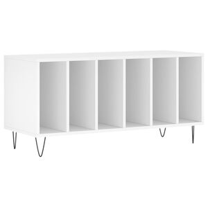 vidaXL LP-levyjen s&auml;ilytyskaappi valkoinen 100x38x48 cm tekninen puu