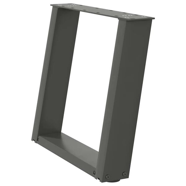 vidaXL Sohvap&ouml;yd&auml;n jalat U-muotoiset 2 kpl antrasiitti 50x(42-43) cm ter&auml;s