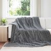 vidaXL Heittop&auml;&auml;llys 6 pcs Tumma harmaa 240 x 220 cm Fleese