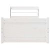 vidaXL Sängynrunko sängynpäädyllä valkoinen 90x200 cm täysi mänty