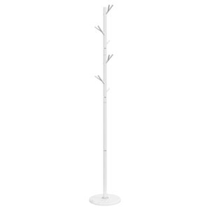 vidaXL Naulakko valkoinen 175 cm jauhemaalattu rauta