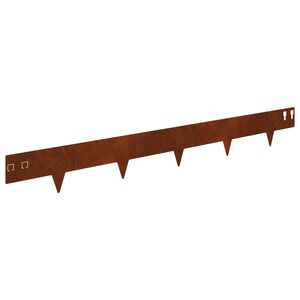 vidaXL Nurmireunus 10 kpl 100 x 12 cm Ter&auml;s Ruosteinen