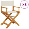 vidaXL 8-osainen kokoontaitettava tuoli, kermanvalkoinen, kangas