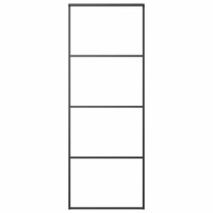 vidaXL Liukuovi ESG-huurrelasi ja alumiini 76x205 cm musta