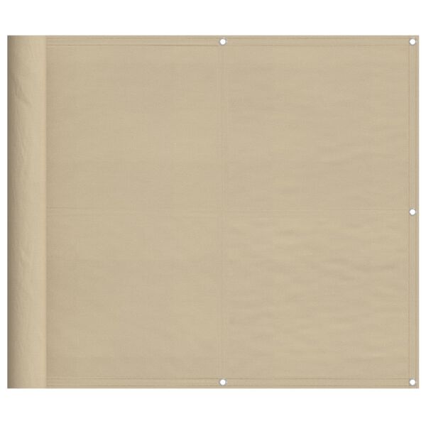 vidaXL Parvekesuoja beige 90x800 cm 100% polyesteri Oxford polyesteri
