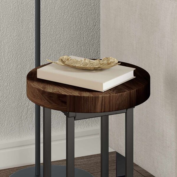 vidaXL P&ouml;yt&auml;levy Tumma ruskea &Oslash; 30 x 4 cm M&auml;ntypuu