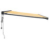 vidaXL Sis&auml;&auml;nkelattava markiisi keltavalkoinen 4,5x3 m kangas/alumiini