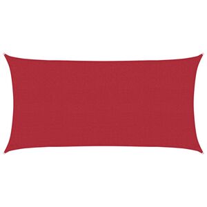 vidaXL Aurinkovarjolaudat 2 x 6 m HDPE Suorakaide Punainen