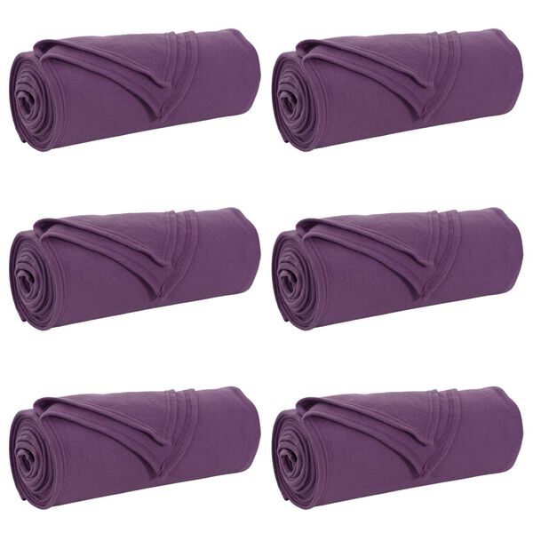 vidaXL Heittop&auml;&auml;llys 6 pcs Violetti 200 x 150 cm Fleese