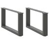 vidaXL Sohvap&ouml;yd&auml;n jalat U-muotoiset 2 kpl antrasiitti 60x(30-31) cm ter&auml;s
