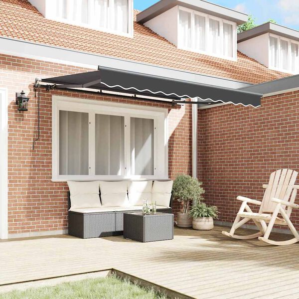 vidaXL Vetoutuva markiisi Antrasiitti 300 x 200 cm kangas