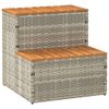 vidaXL Hot Tub Step Vaaleanharmaa 50x50x50,5 cm polyrottinki