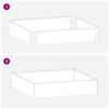 vidaXL Nurmireunus 6 pcs Hopea 60 x 60 x 13 cm Galvanoitu ter&auml;s