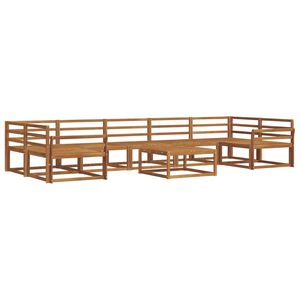 vidaXL Ulkosohvakokoelma 8 pcs Luonnollinen Tihe&auml; akasiapuu