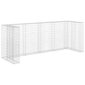vidaXL Kivikorisein&auml; roska-astioille galvanoitu ter&auml;s 320x100x120 cm