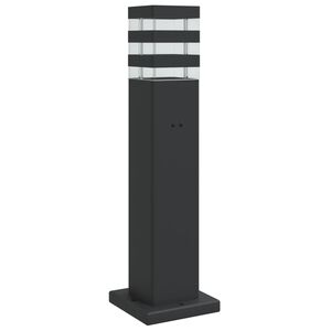 vidaXL Pylv&auml;svalaisin pistorasialla musta 50 cm alumiini