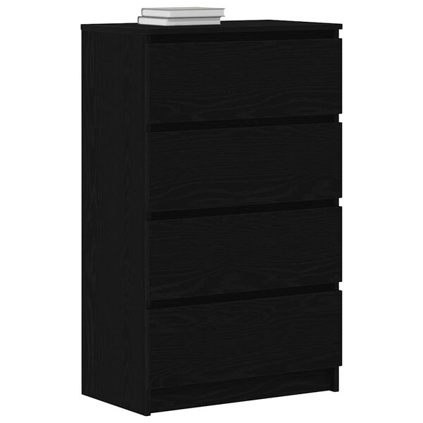 vidaXL Senkki musta tammi 60x35x98,5 cm tekninen puu