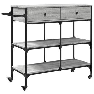 vidaXL Keitti&ouml;vaunu harmaa Sonoma 105x42x95 cm tekninen puu