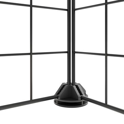 vidaXL 44-paneelinen lemmikkihäkki ovella musta 35x35 cm teräs