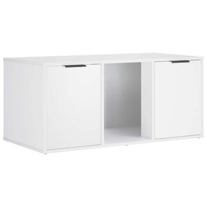 vidaXL Kissakotelo Huonekalu valkoinen 100 x 49 x 45 cm Tekninen puu