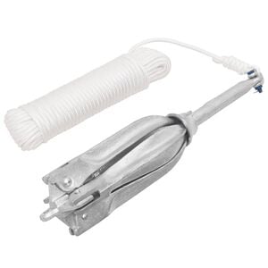 vidaXL Taitettava ankkuri k&ouml;ydell&auml; hopea 12 kg kuumasinkitty valurauta