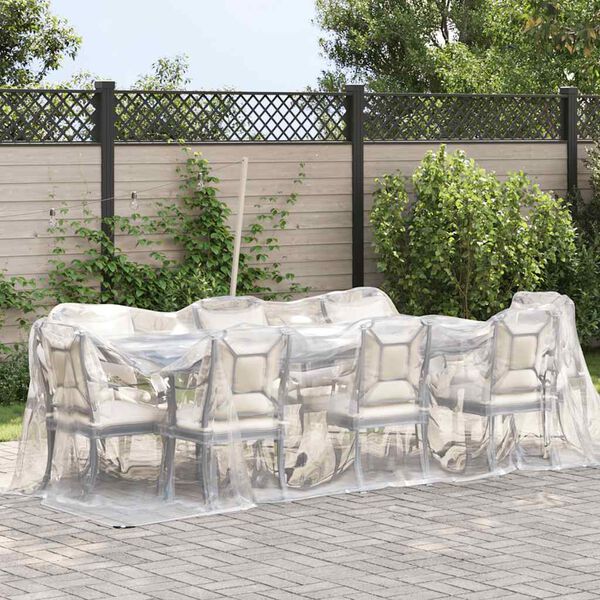 vidaXL kirkas suojapeite silmukoilla 2x6 m polyeteeni