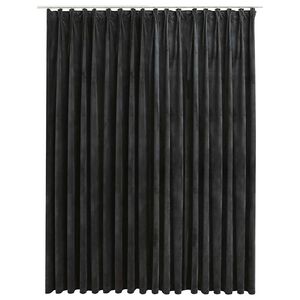 vidaXL Pimennysverho koukuilla sametti antrasiitti 290x245 cm