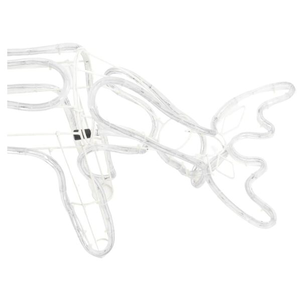 vidaXL Poro joulukoriste 2 kpl lämmin valkoinen 73x31x45 cm