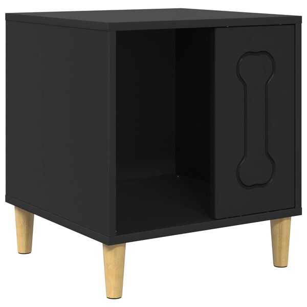 vidaXL Koirankoppi Musta 44 x 42 x 49 cm Tekninen puu