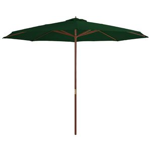 vidaXL Aurinkovarjo puurunko 350 cm vihre&auml;