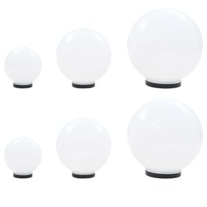 vidaXL LED-pallovalaisinsarja 6 kpl 20/30/40 cm akryyli