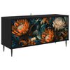 vidaXL TV-kaappi LOCHEM 102 x 33 x 51 cm Musta tammi Tekninen puu