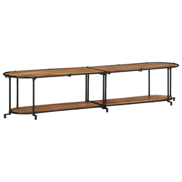 vidaXL TV-taso 200x42x40 cm täysi akaasiapuu