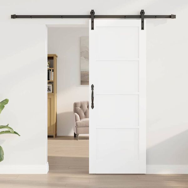 vidaXL Liukuovi Valkoinen 73,5 x 198,5 cm Massiivinen m&auml;nty