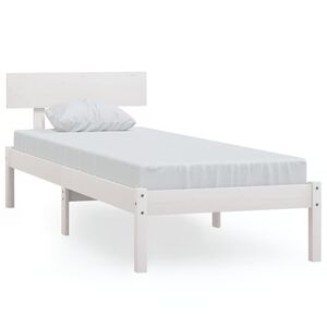 vidaXL S&auml;ngynrunko valkoinen t&auml;ysi m&auml;nty 90x190 cm Single