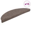 vidaXL Porrasmatot itseliimautuvat 15 kpl 56x17x3 cm beige puolipy&ouml;re&auml;