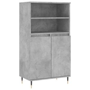 vidaXL Kaappi betoninharmaa 60x36x110 cm tekninen puu