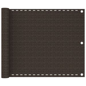 vidaXL Parvekkeen suoja ruskea 75x300 cm HDPE