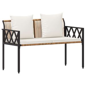 vidaXL Ulkoilmapenkit 2 -Seater 116 x 56 x 75 cm polyrottinki