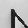 vidaXL Suihkuseinä Musta 132 x 2 x 140 cm Alumiini