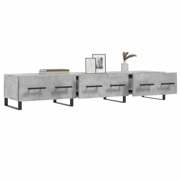 vidaXL TV-taso betoninharmaa 150x36x30 cm tekninen puu