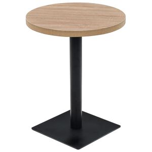 vidaXL Bistrop&ouml;yt&auml; MDF ja ter&auml;s py&ouml;re&auml; 60x75 cm tammenv&auml;rinen
