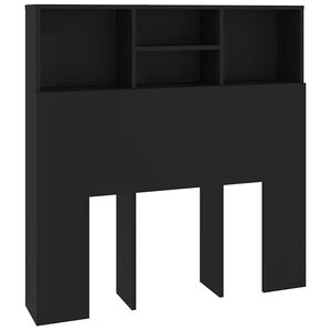 vidaXL S&auml;ngynp&auml;&auml;ty s&auml;ilytystilalla musta 100x19x103,5 cm