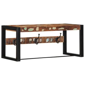 vidaXL-naulakko, moniv&auml;rinen 80x35x35 cm massiivipuu, kierr&auml;tetty
