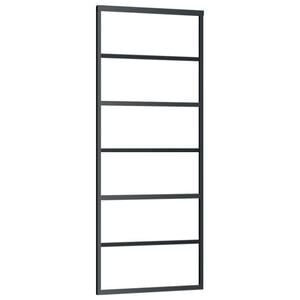 vidaXL Liukuovi ESG-lasi ja alumiini 76x205 cm musta