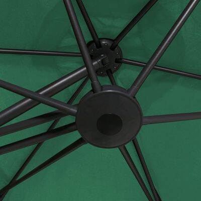vidaXL Aurinkovarjo terästanko 300 cm vihreä
