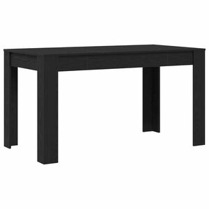 vidaXL Ruokap&ouml;yt&auml; Musta tammi 140 x 74,5 x 76 cm Tekninen puu